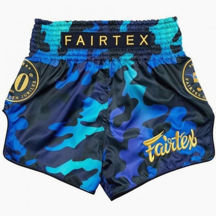 Шорти - Fairtex Muay Thai Shorts BS1916 Golden Jubilee - Blue​